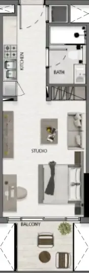 Deca Avana Residences Studio floor plan
