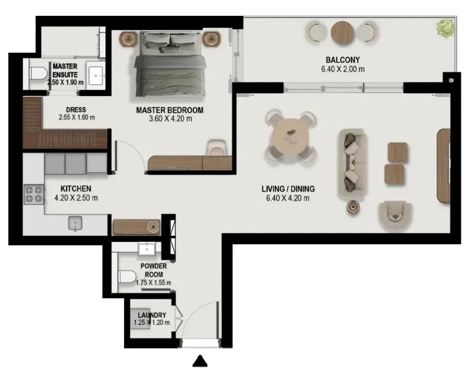 1 bed