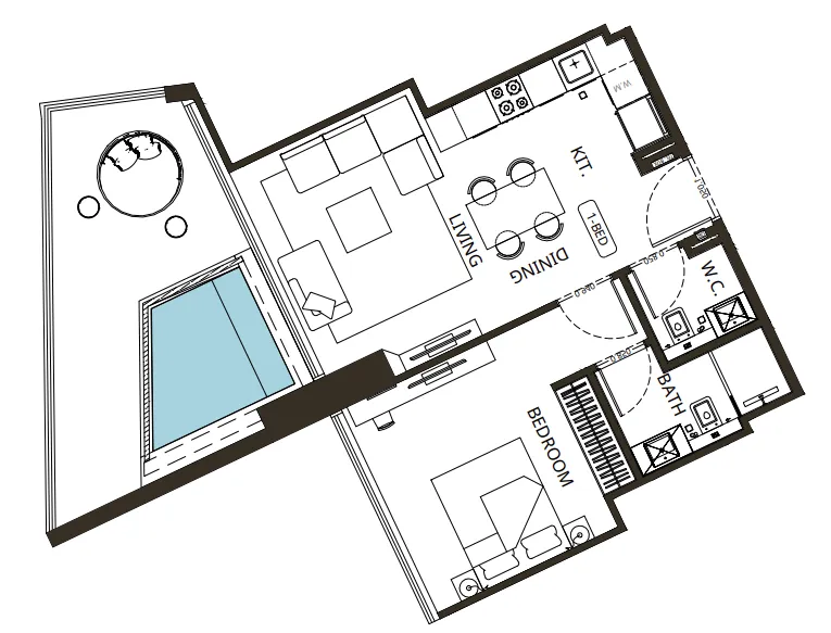 1 bed
