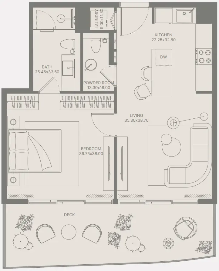 1 bed