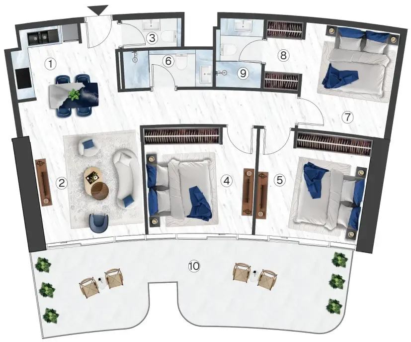 3BR Layout
