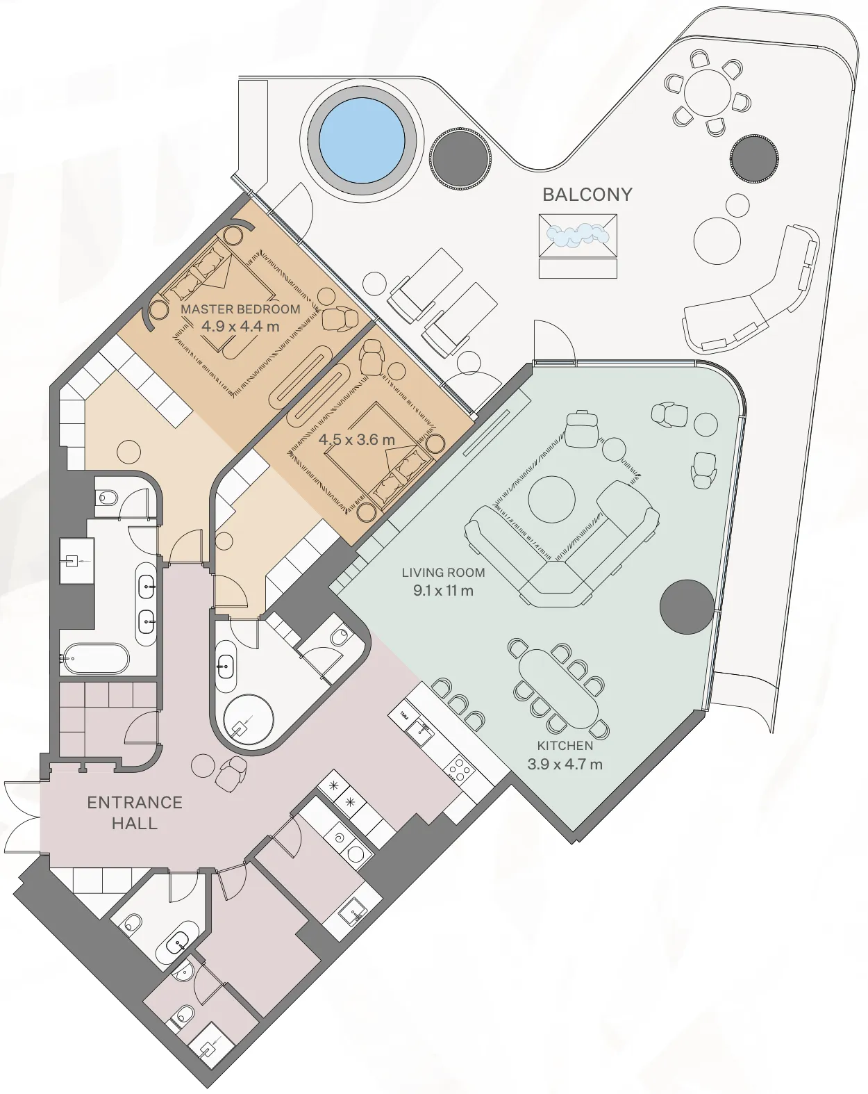 2 bed