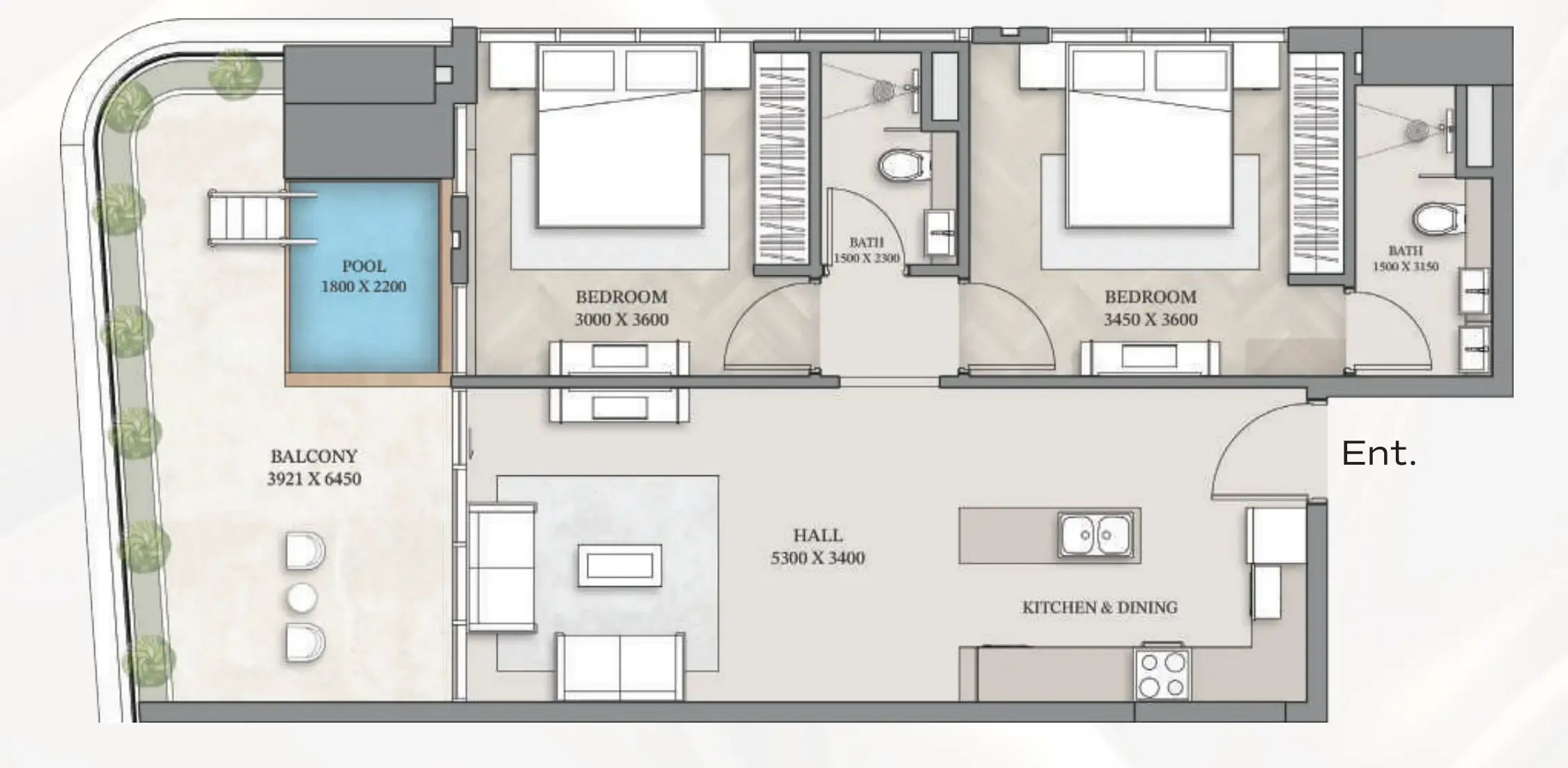 2BR Layout
