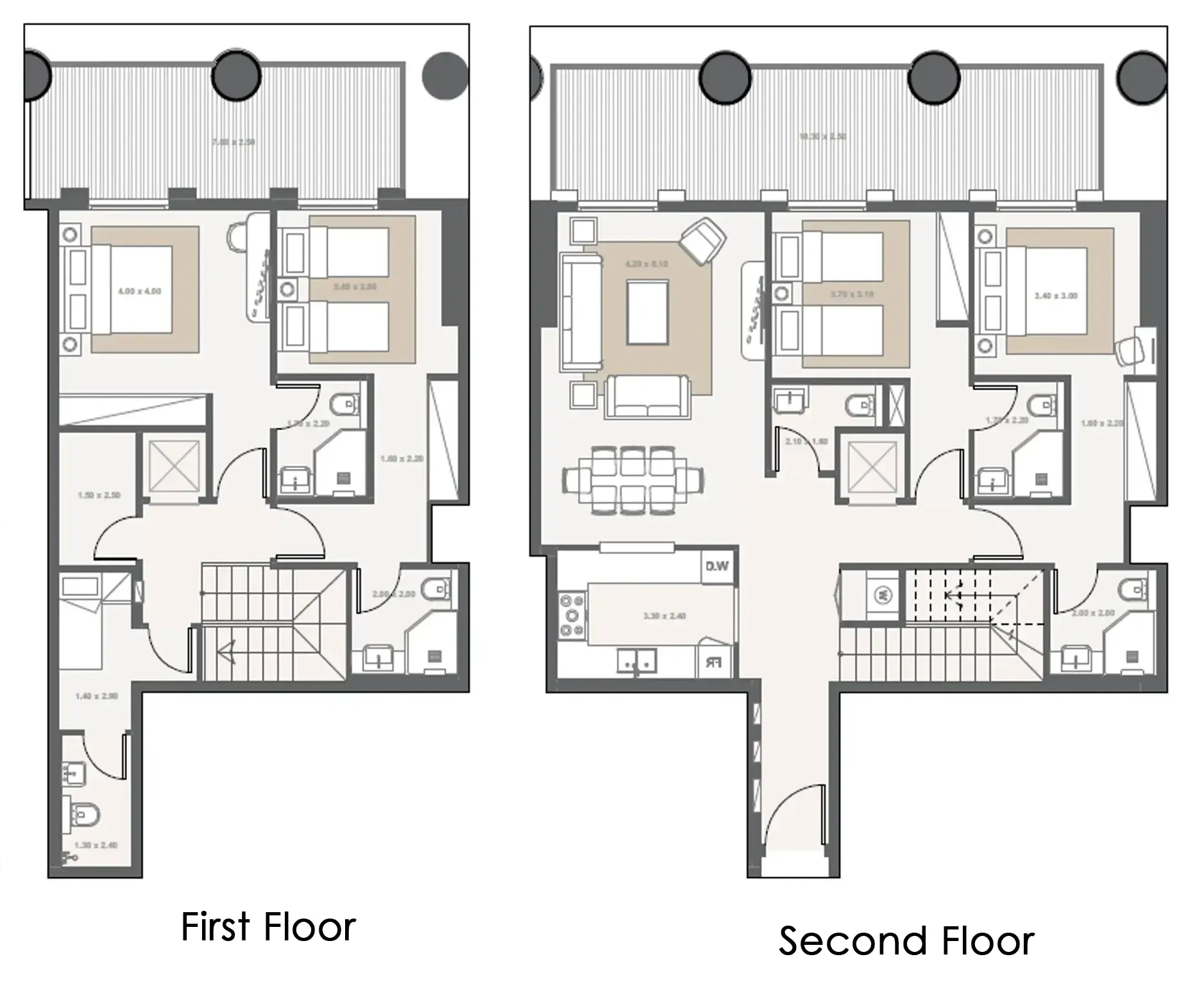 4 bedrooms floor plan