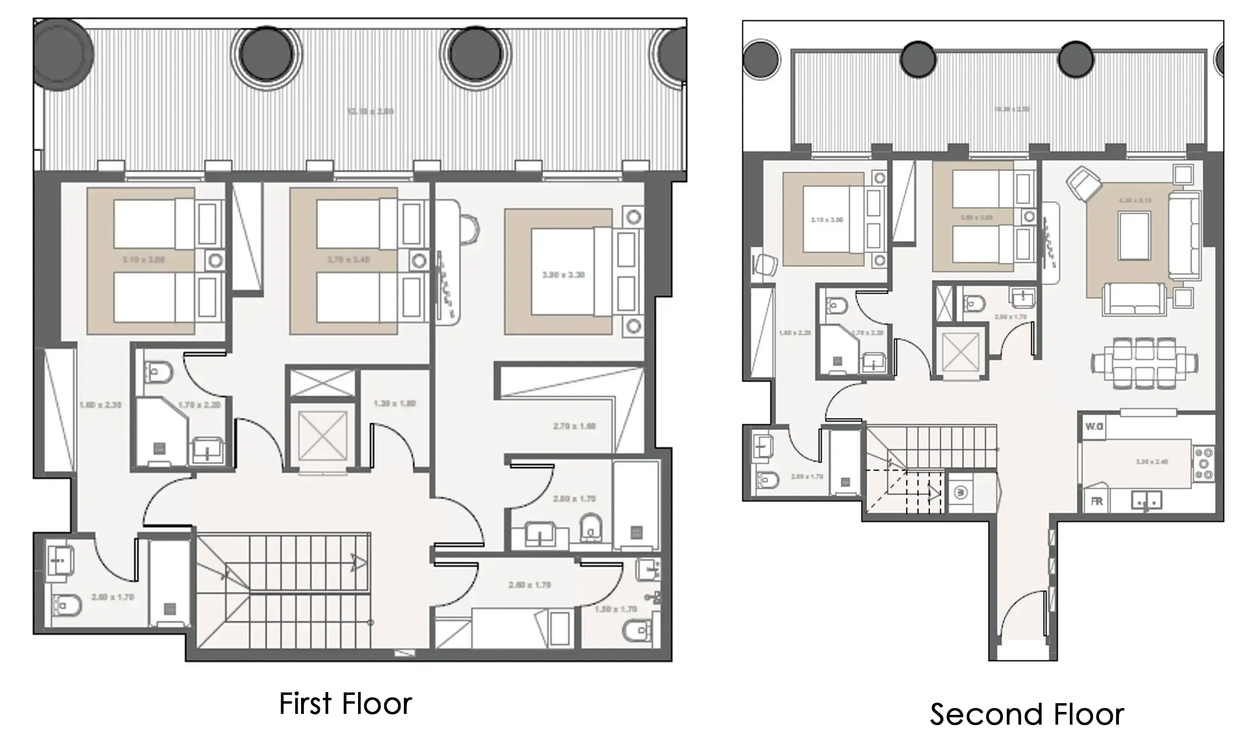 5 bedrooms floor plan