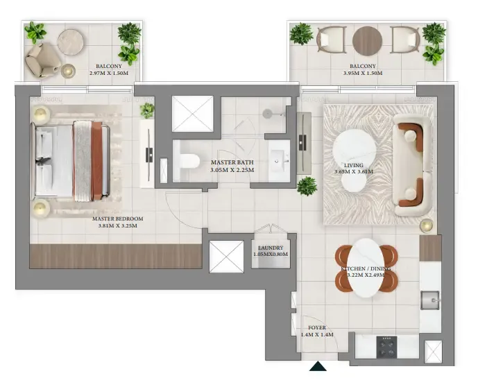Emaar Vida Residences Hillside floor plan
