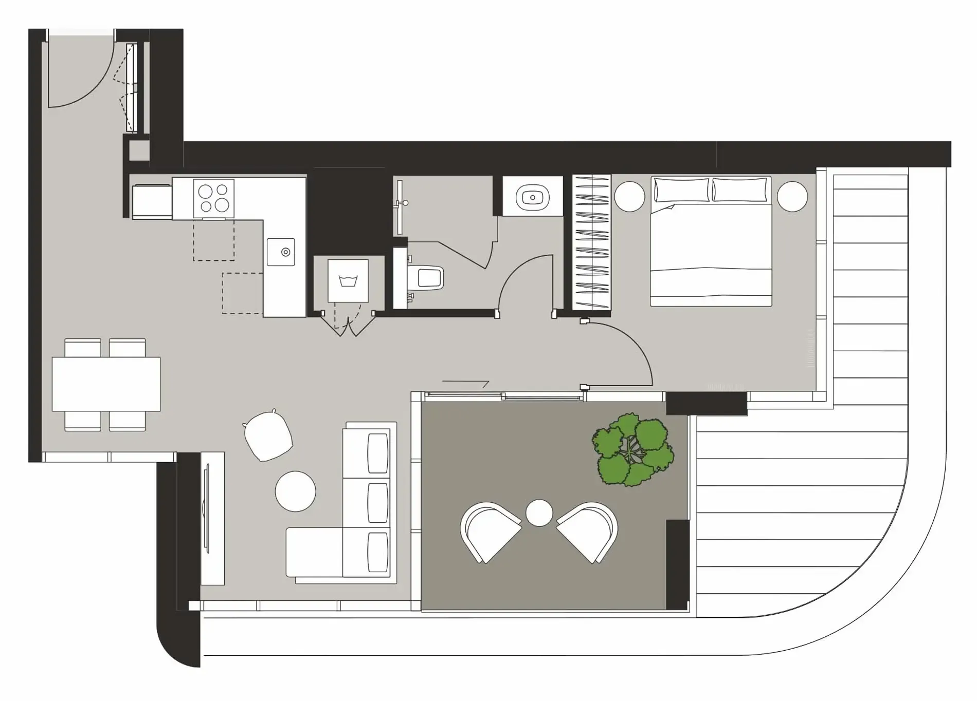 1 bed