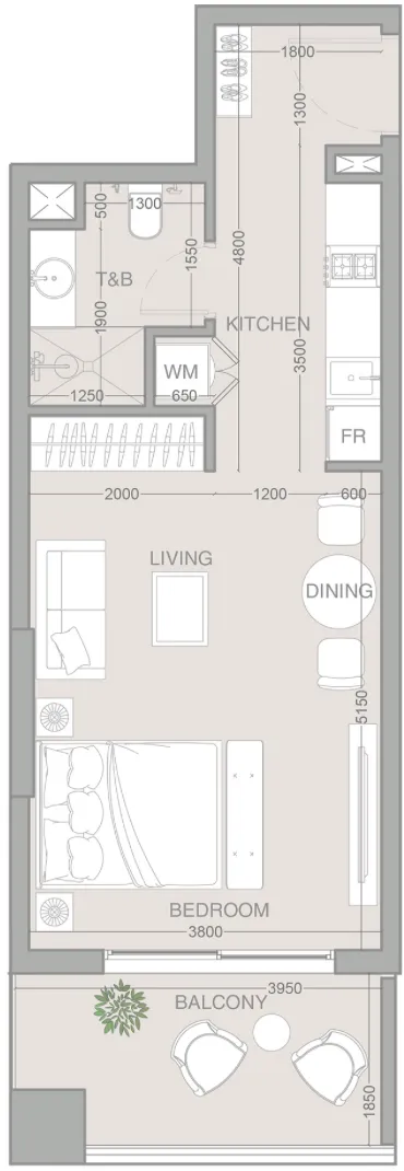 Studio floor plan