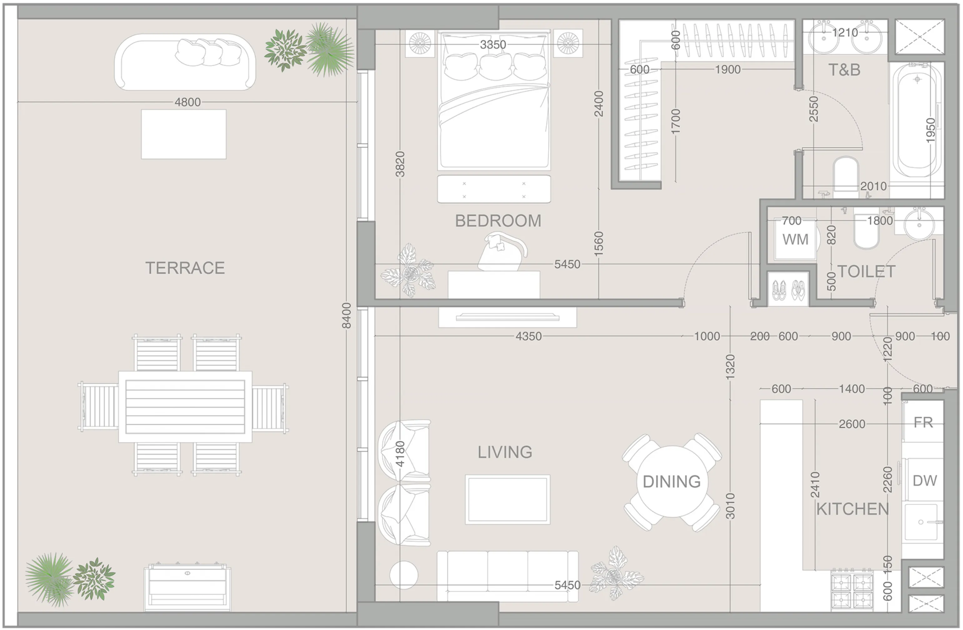 1 bed