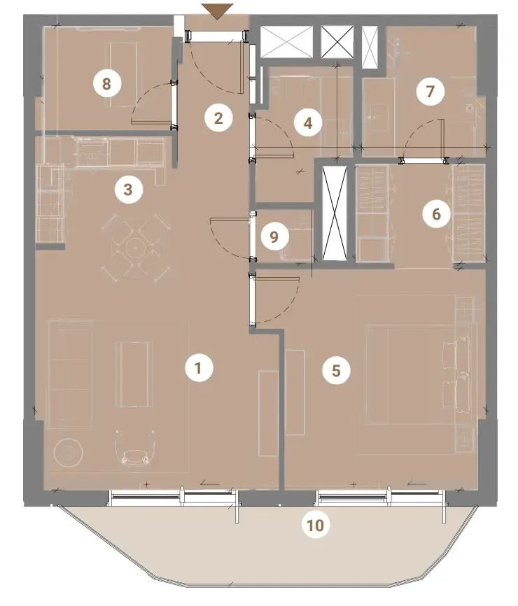 1 bed