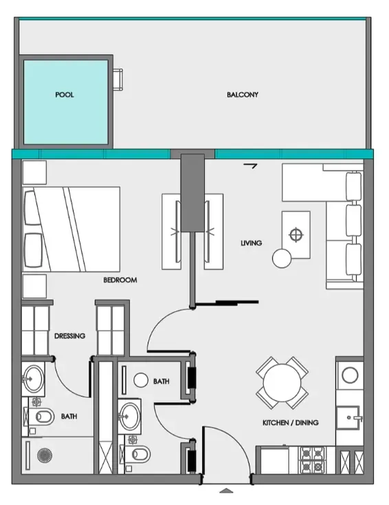1 bed