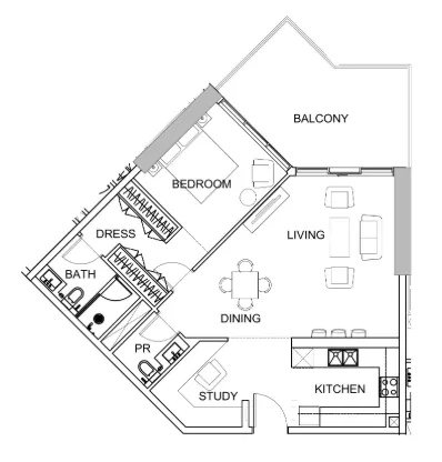 1 bed