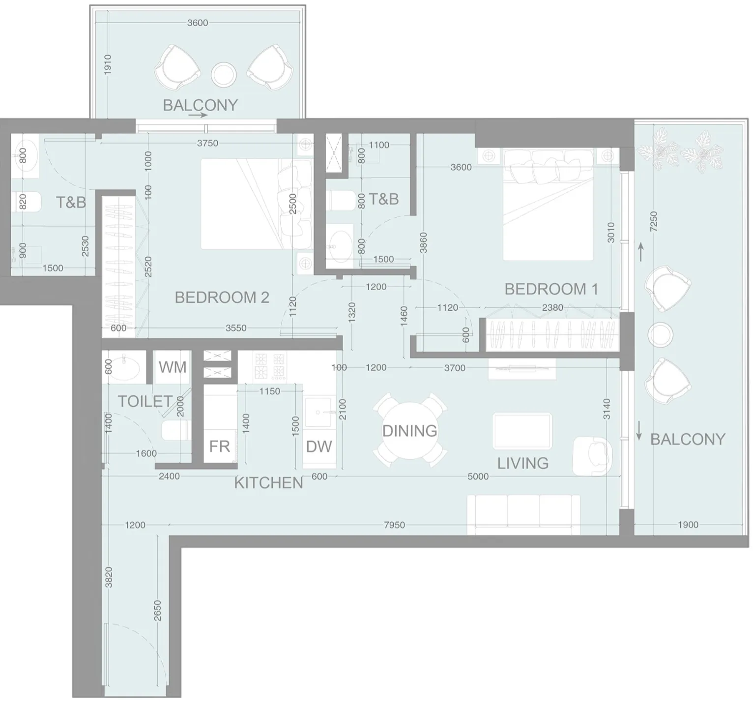 2BR Layout