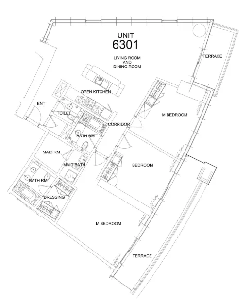 3 bedrooms floor plan
