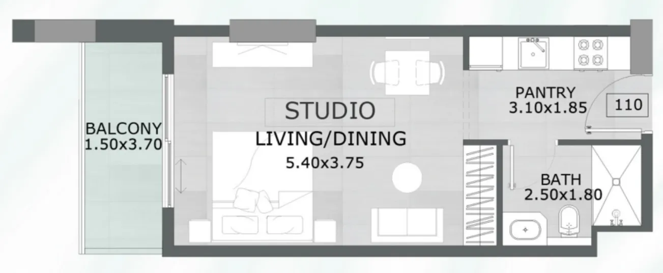 Floarea Grande — Studio floor plan