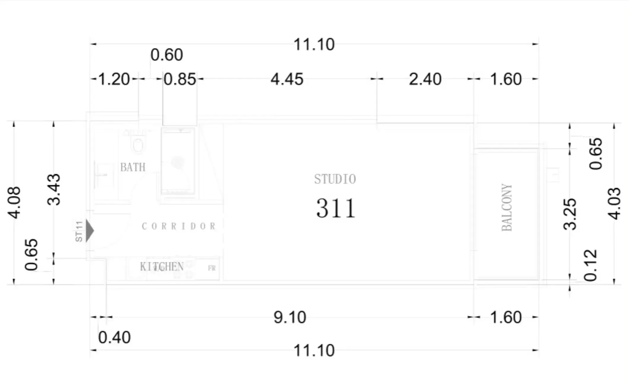 Studio floor plan