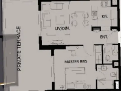 1 bedroom floor plan
