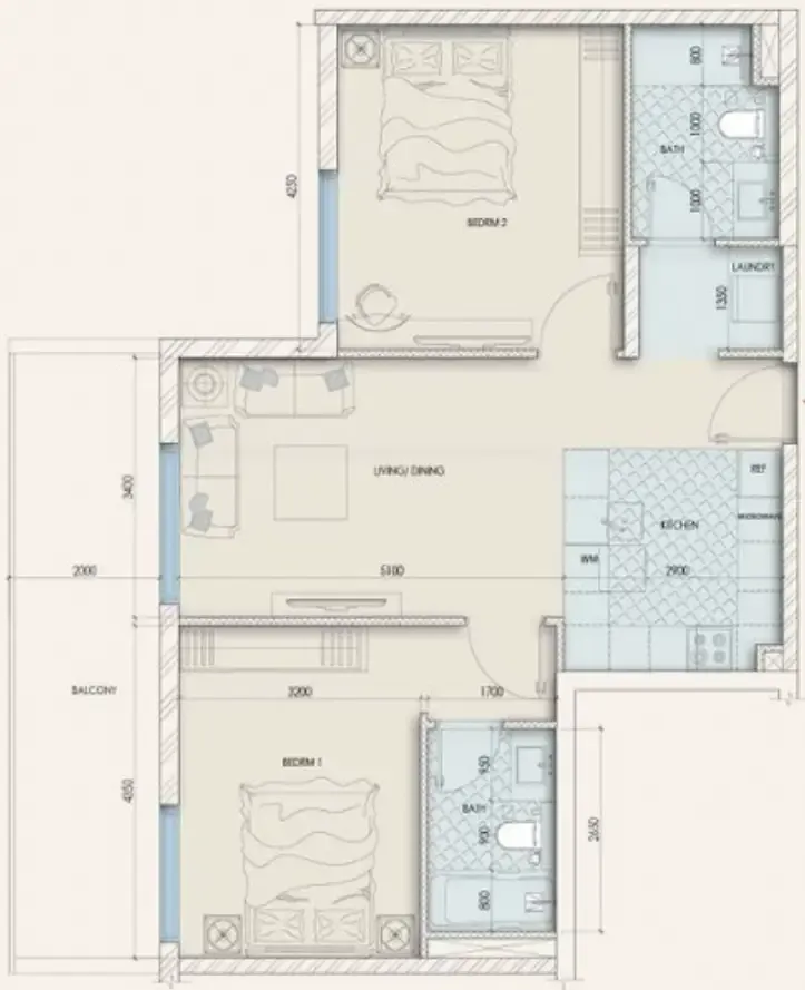 2BR Layout