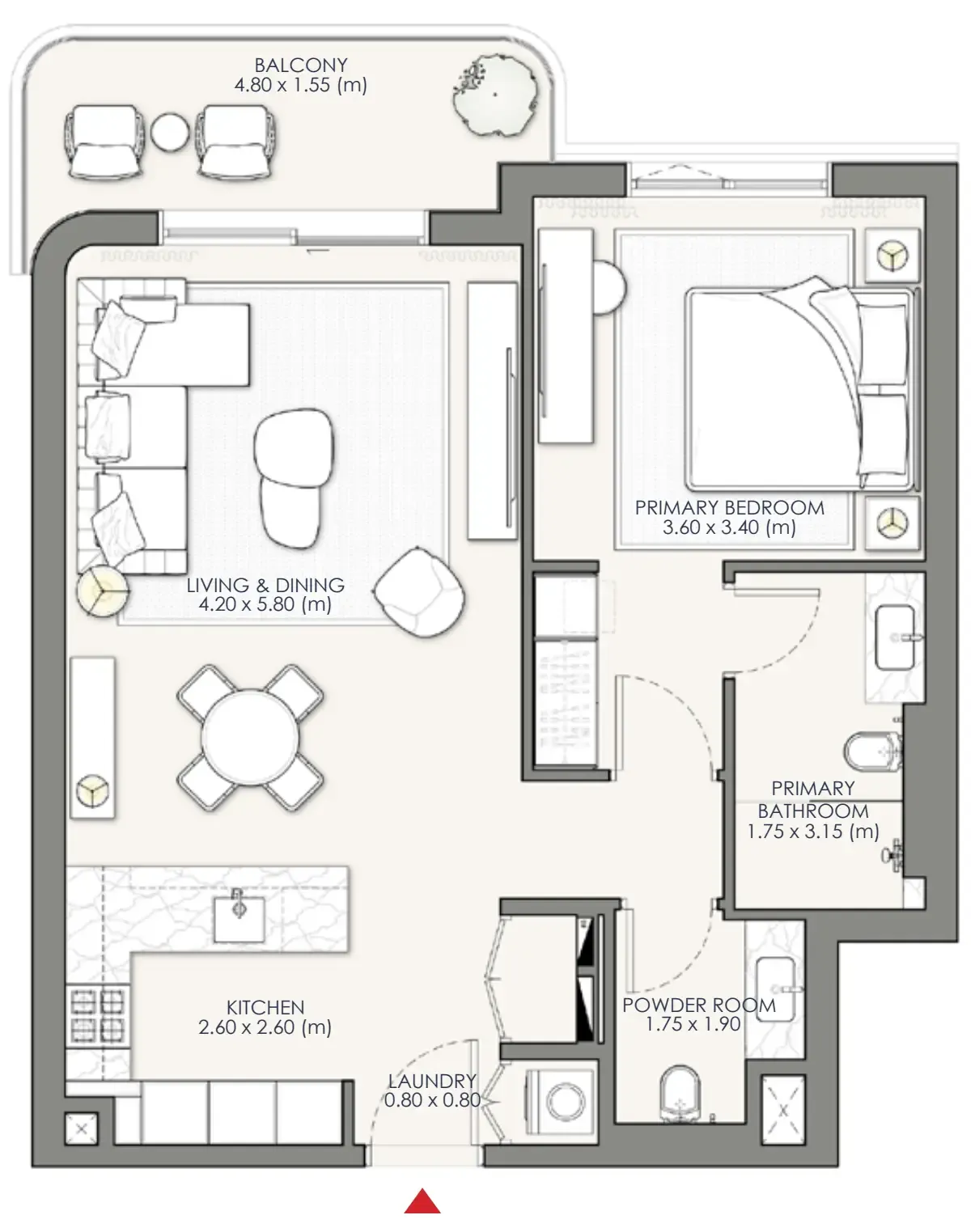 1 bed