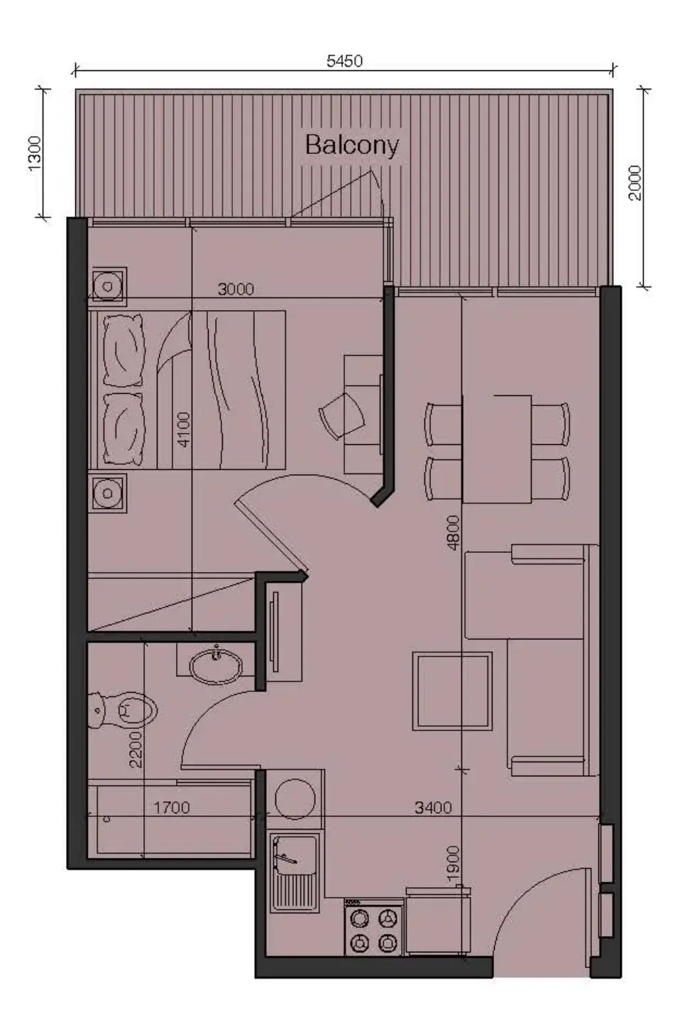 1 bed
