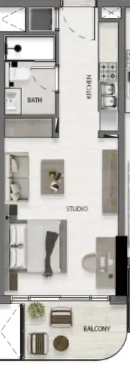 Deca Avana Residences Studio floor plan