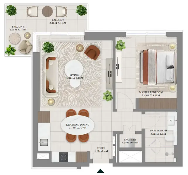 Emaar Vida Residences Hillside floor plan