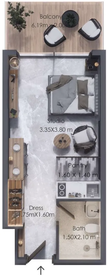 Studio floor plan