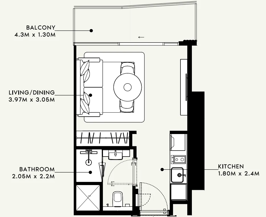 Studio floor plan
