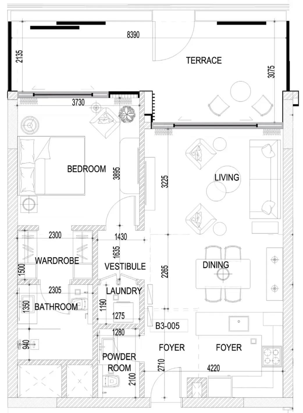 1 bed