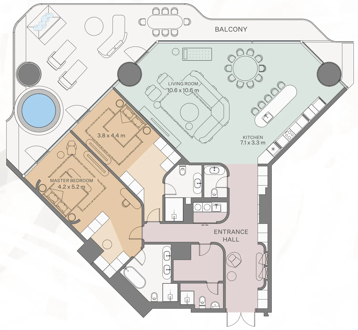 2 bed