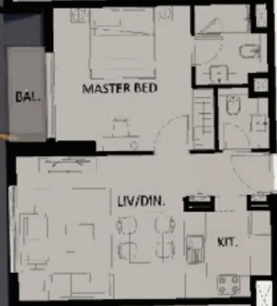 1 bed