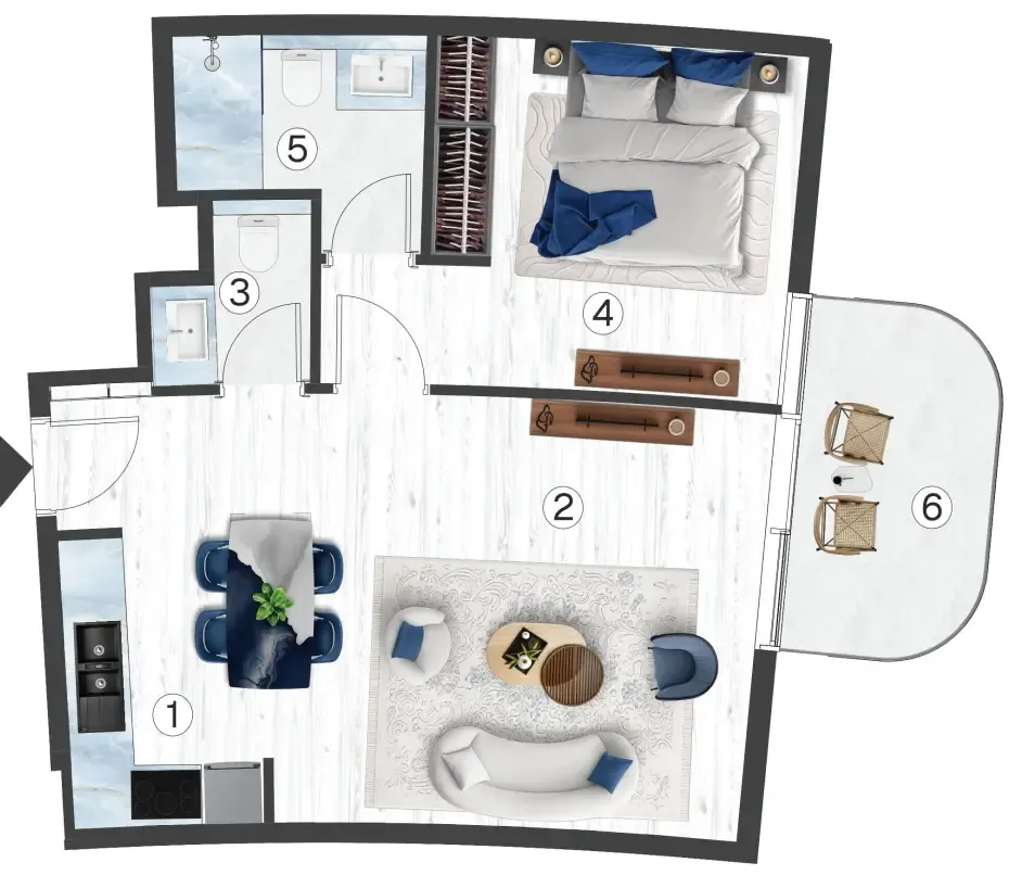 1BR Layout