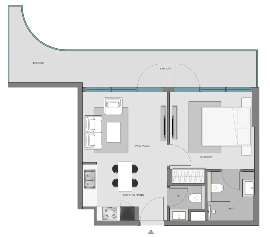1 bed