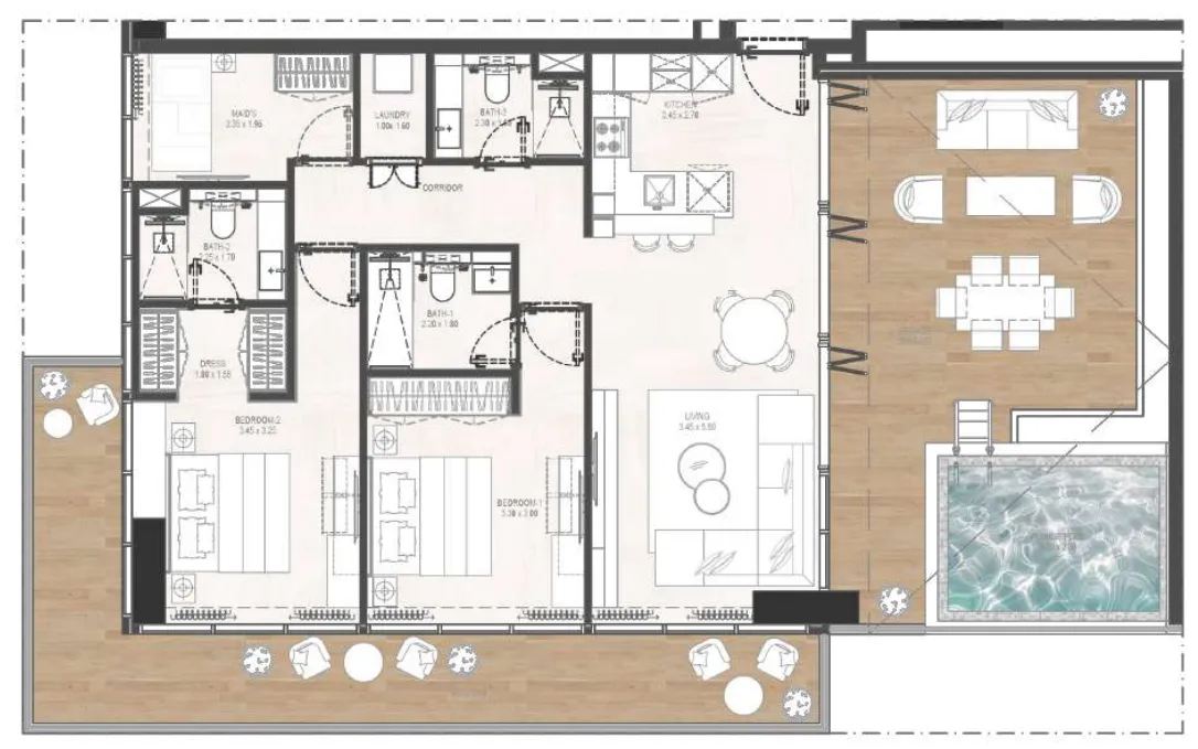 2 bed