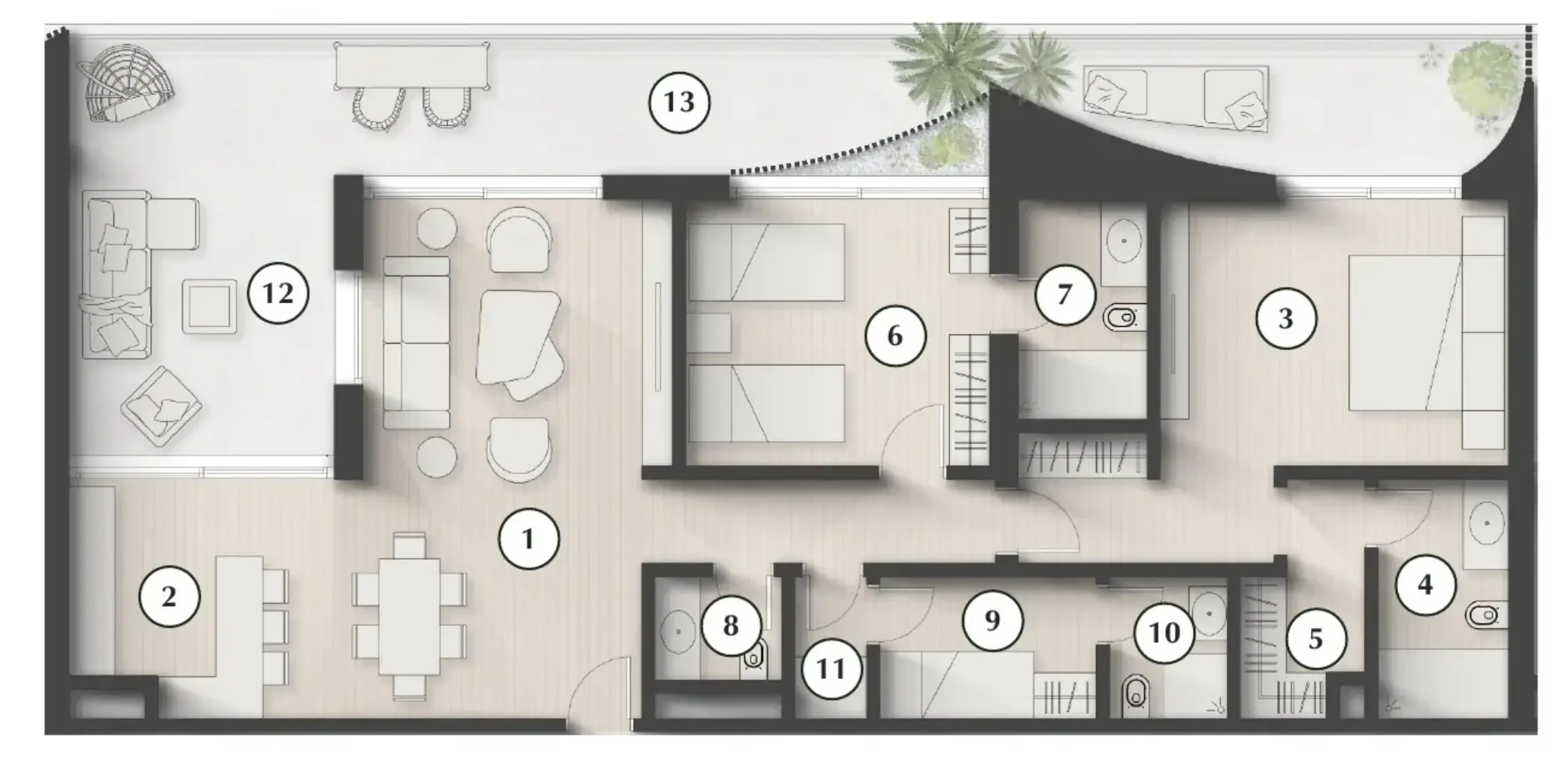2 bed
