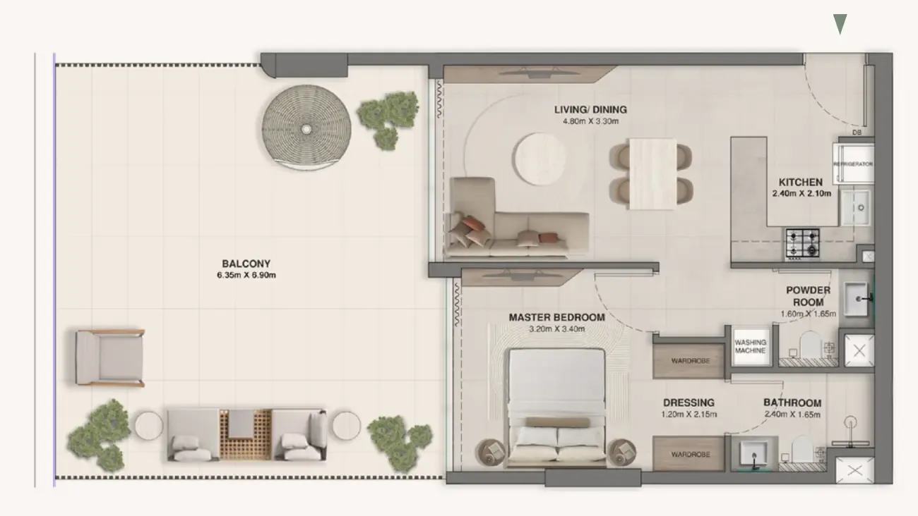 1 bed