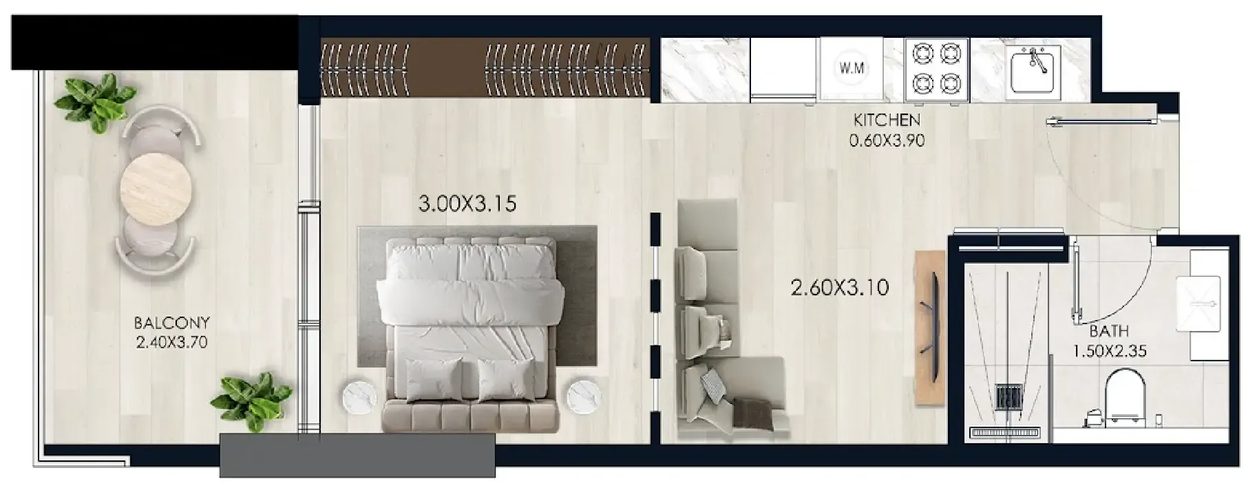 Studio floor plan