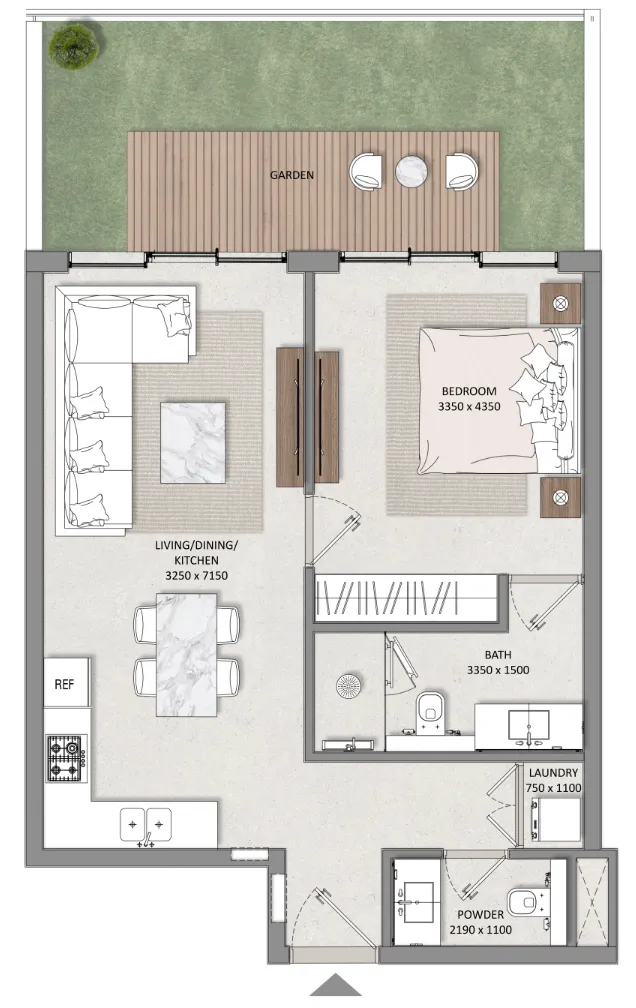 1 bed