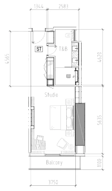 Studio floor plan