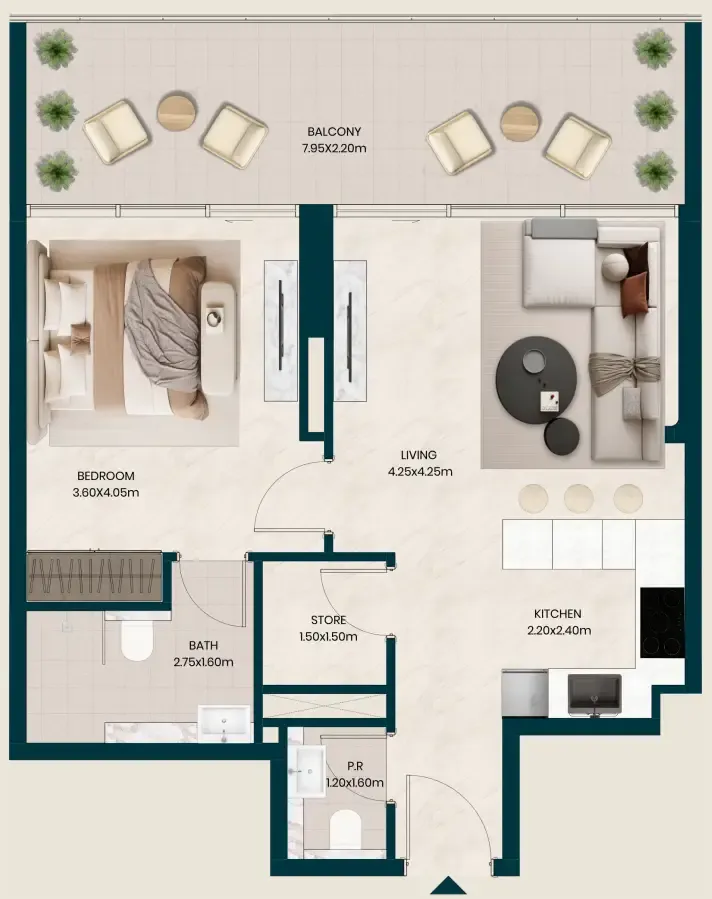 1BR Layout