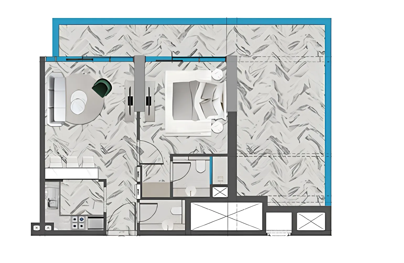 1 bed