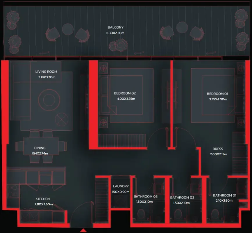 2BR Layout