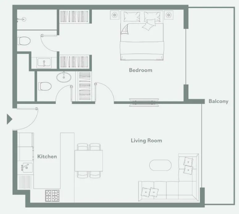 1 bed