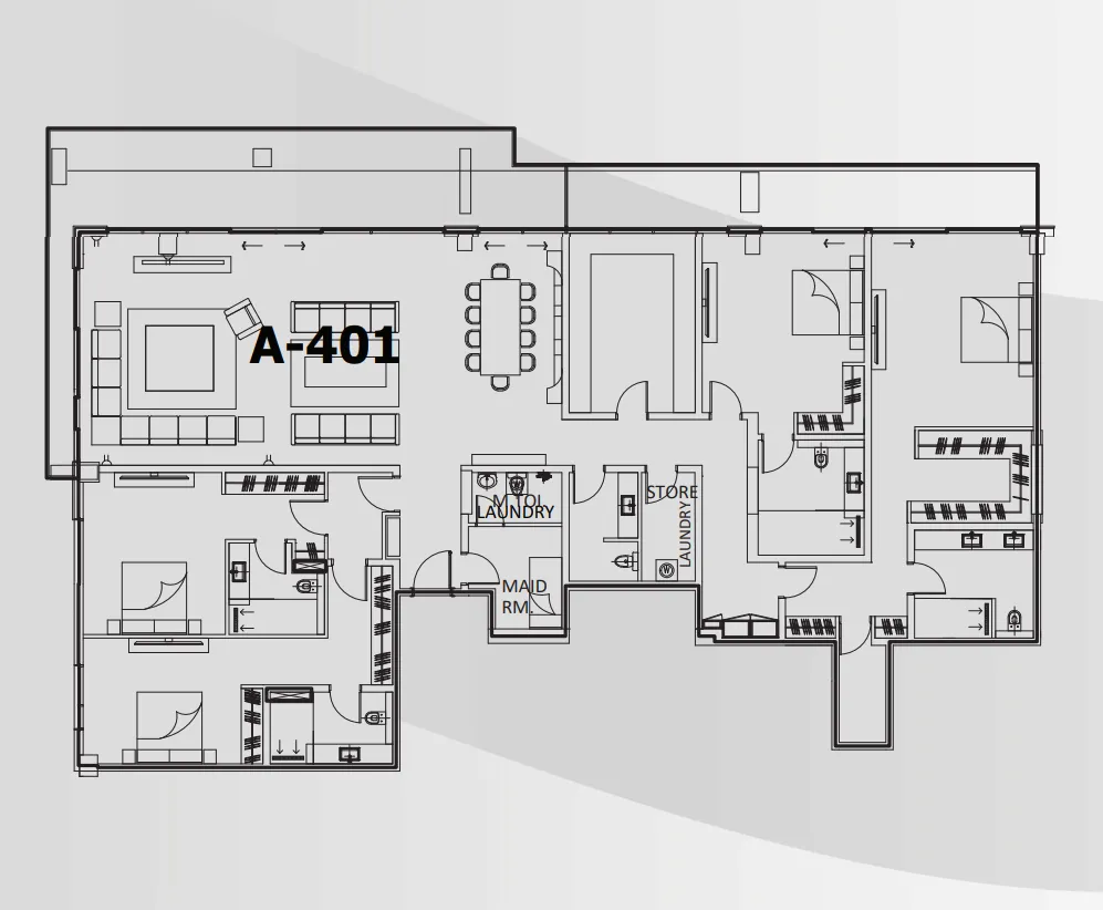 4 bedrooms floor plan