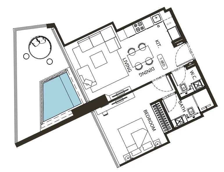 1 bed