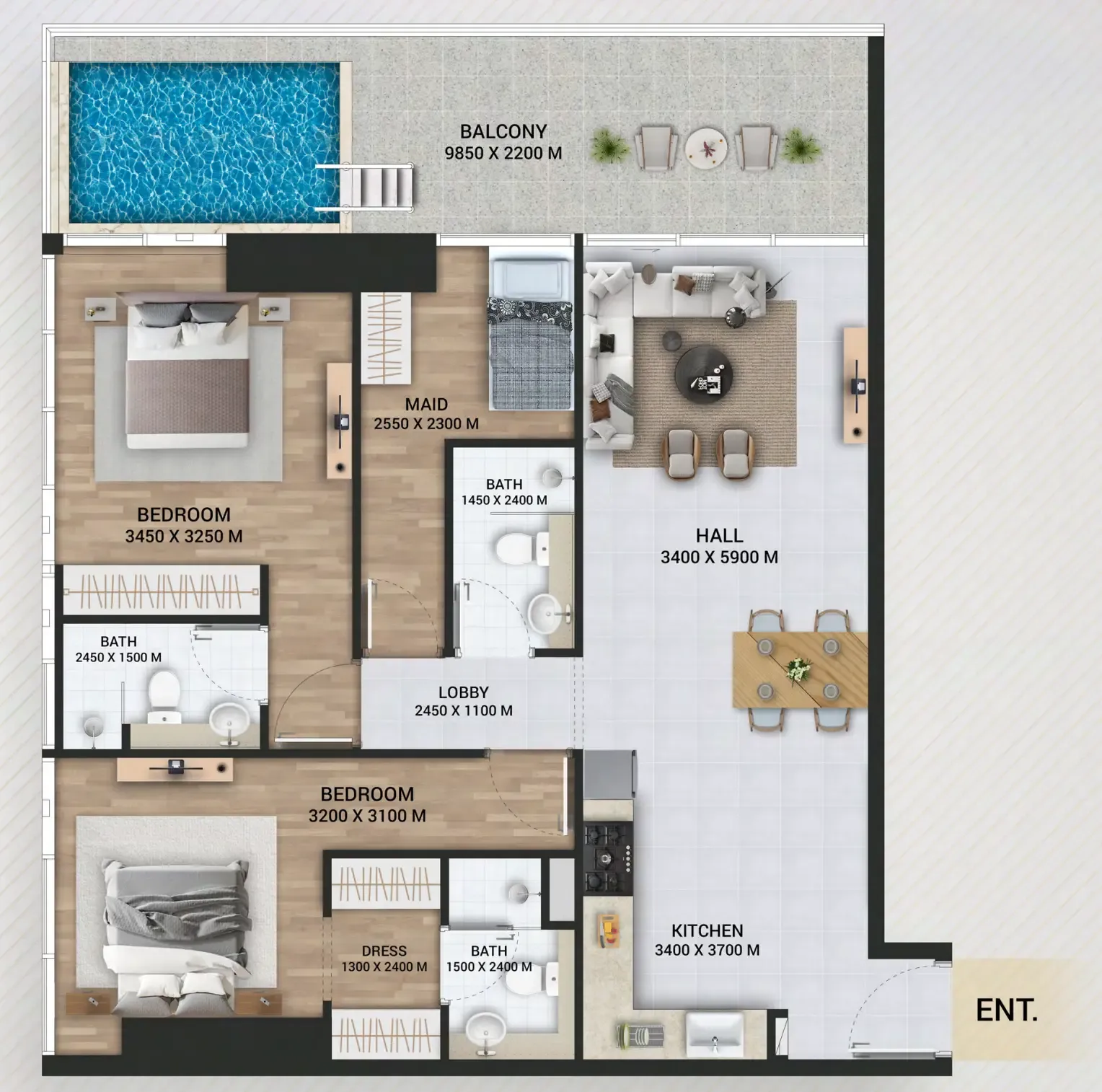 2BR Layout