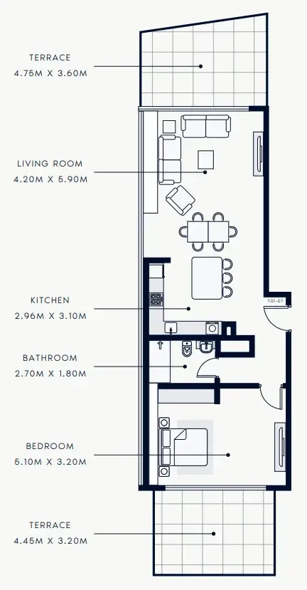1 bed