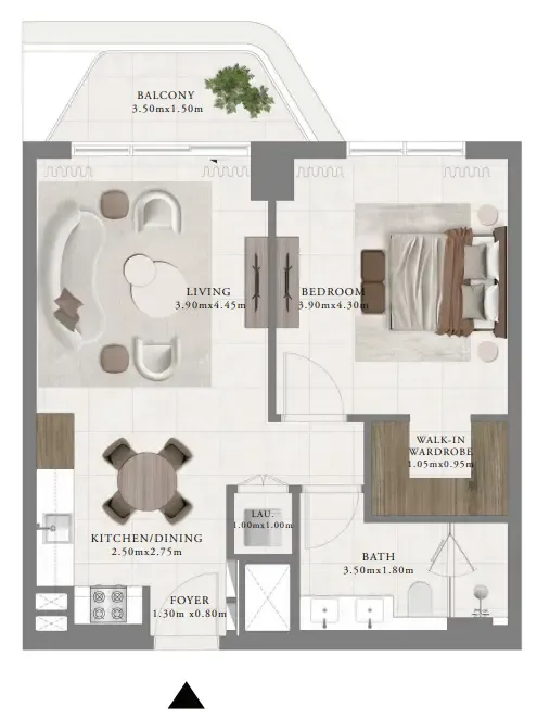 1 bed