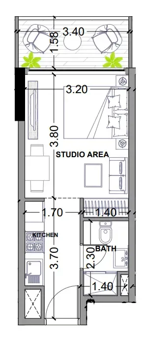 Studio floor plan