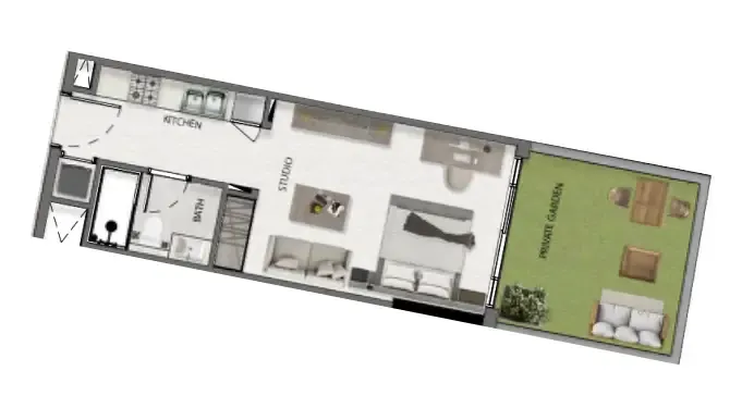 Deca Avana Residences Studio floor plan